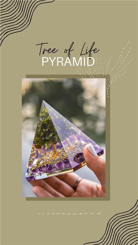 Tree of Life Peridot Orgon Pyramid