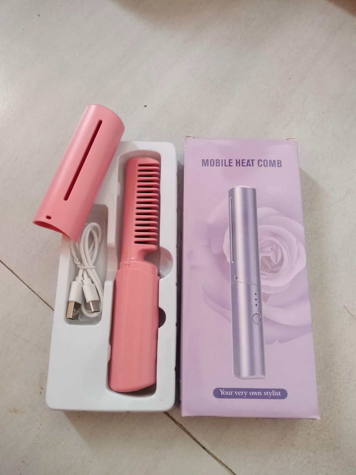 Rechargeable Hot Comb Hair Straightener