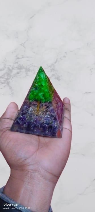 Tree of Life Peridot Orgon Pyramid